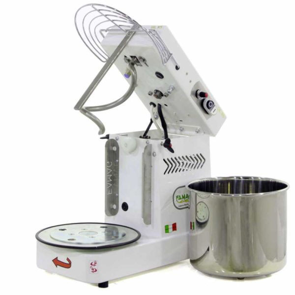 Impastatrice a spirale Famag IM 8-S monofase a 10 velocita'  - Testa ribaltabile - 8 KG