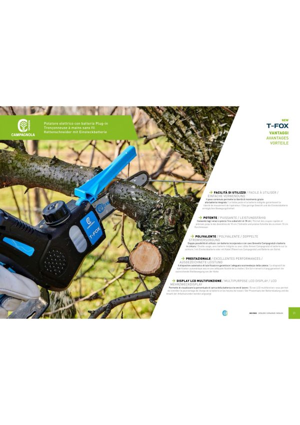 Potatore elettrico a batteria Campagnola T-FOX con 3 batterie - immagine 4