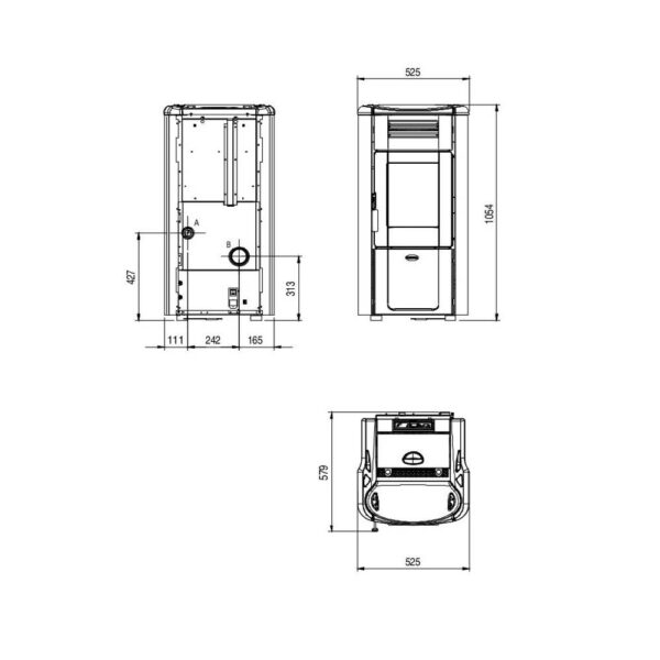 Stufa a pellet  ventilata Viviana Evo La Nordica Extraflame - immagine 4