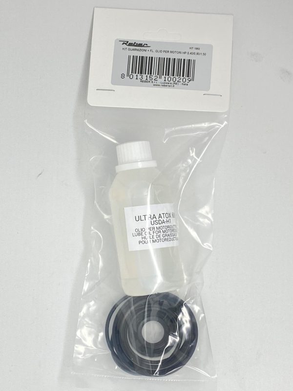 Kit guarnizioni+flacone olio 0,40-0,80-1,5 HP Reber