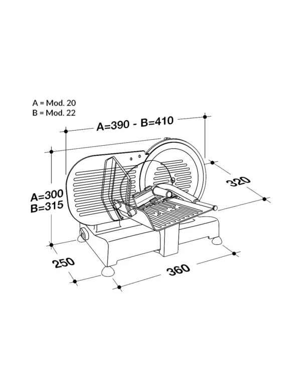 Affettatrice lusso 22 G/A CEV  R.G.V. - immagine 5